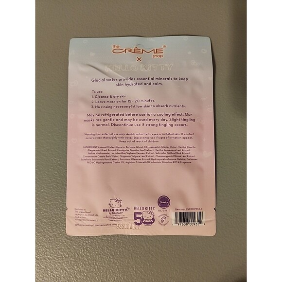 2x Hello Kitty Creme Shop Sheet Mask Look So Cool 0.84 fl 50th Anniversary - Picture 3 of 4